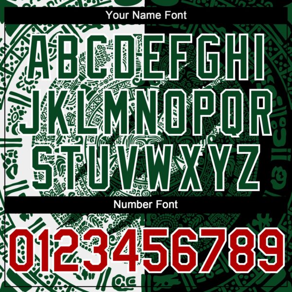 Custom Black Red Green-White 3D Mexico Scratch Authentic Baseball Jersey