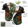 Custom Black Kelly Green Texas Orange-White 3D Mexico Authentic Baseball Jersey