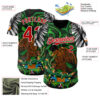 Custom Black Red-White 3D Mexico Authentic Baseball Jersey