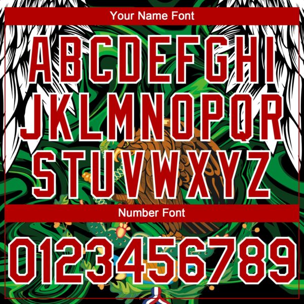 Custom Black Red-White 3D Mexico Authentic Baseball Jersey