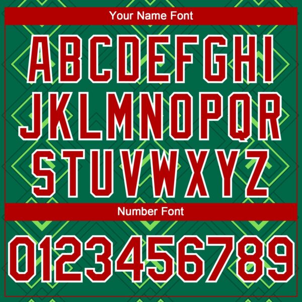 Custom Kelly Green Red-White 3D Mexico Mexican Flag Authentic Baseball Jersey