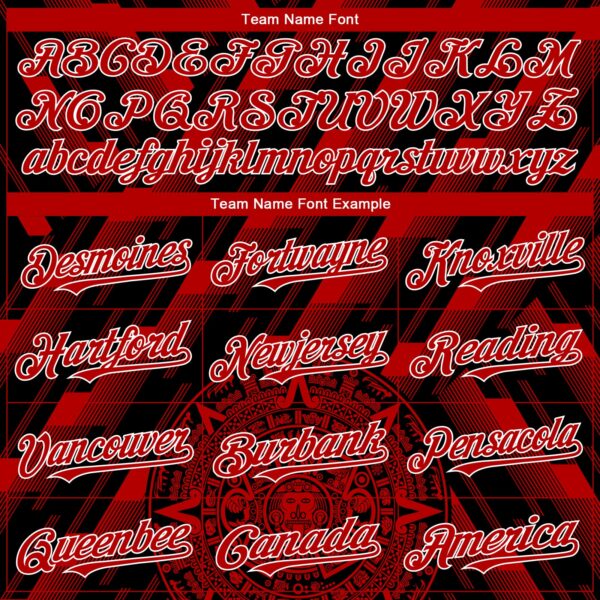 Custom Black Red-White 3D Mexico Authentic Baseball Jersey