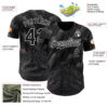 Custom Black Steel Gray-White 3D Mexico Authentic Baseball Jersey