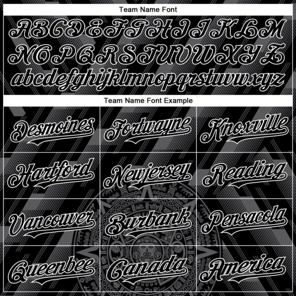 Custom Black Steel Gray-White 3D Mexico Authentic Baseball Jersey