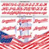 Custom White Fire Red 3D Patriotic American Flag And Statue of Liberty Authentic Baseball Jersey