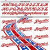 Custom White Thunder Blue-Red 3D Patriotic American Flag Authentic Baseball Jersey