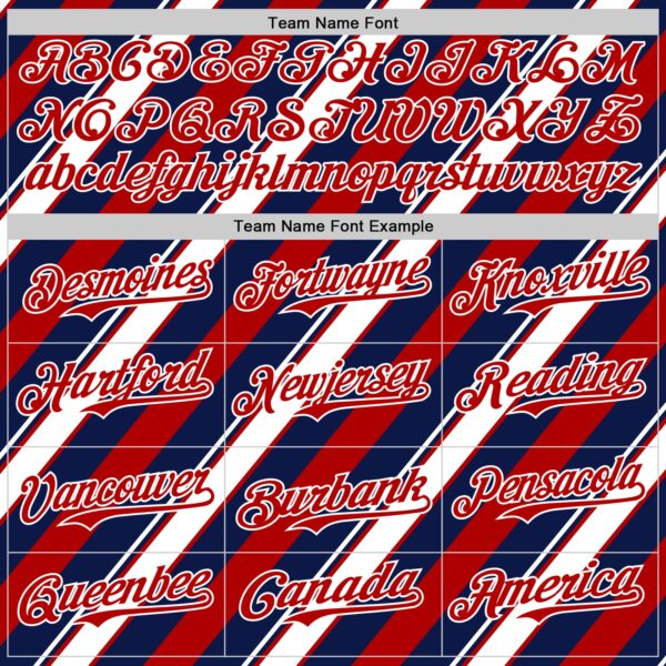 Custom Navy Red-White 3D Patriotic American Flag Authentic Baseball Jersey
