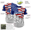 Custom Royal Red Gray-White 3D Patriotic American Flag And President's Day Authentic Baseball Jersey