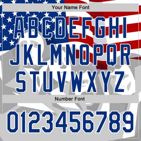 Custom Royal Red Gray-White 3D Patriotic American Flag And President's Day Authentic Baseball Jersey