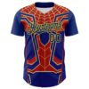 Custom Royal Yellow 3D Pattern Design Superhero Spiderman Authentic Baseball Jersey