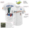 Custom White Vintage USA Flag-Royal 3D Patriotic Statue of Liberty Authentic Baseball Jersey