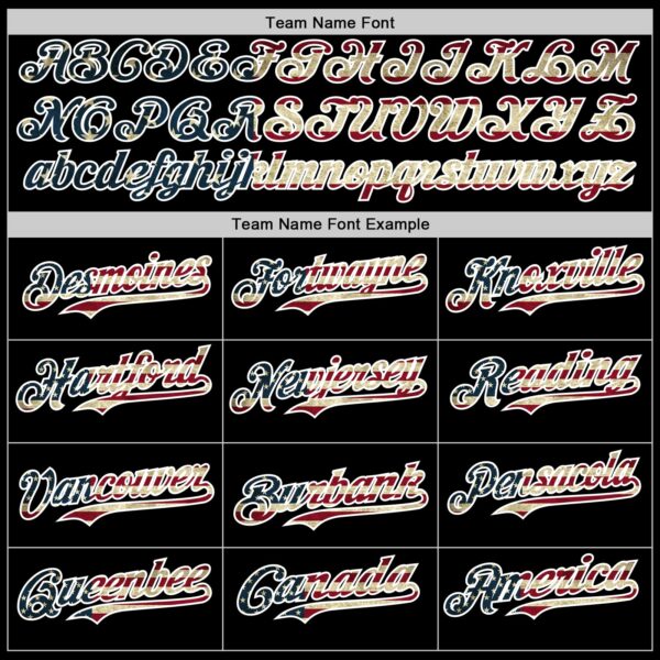 Custom Black Vintage USA Flag-White 3D Patriotic American Symbol Authentic Baseball Jersey