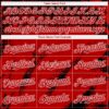 Custom Black Red-White Splash Grunge Fragment Authentic Baseball Jersey