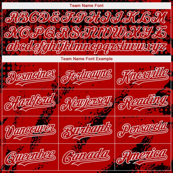 Custom Black Red-White Splash Grunge Fragment Authentic Baseball Jersey
