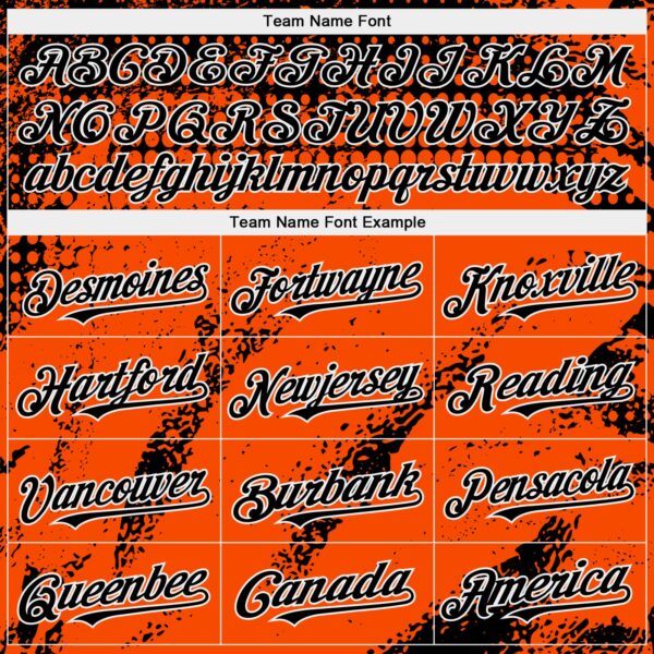 Custom Black Orange-White Splash Grunge Fragment Authentic Baseball Jersey