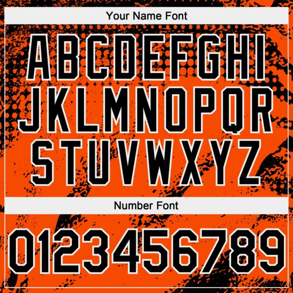 Custom Black Orange-White Splash Grunge Fragment Authentic Baseball Jersey