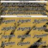 Custom Black Old Gold-White Splash Grunge Fragment Authentic Baseball Jersey