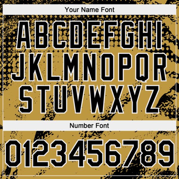 Custom Black Old Gold-White Splash Grunge Fragment Authentic Baseball Jersey