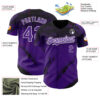 Custom Black Purple-White Splash Grunge Fragment Authentic Baseball Jersey