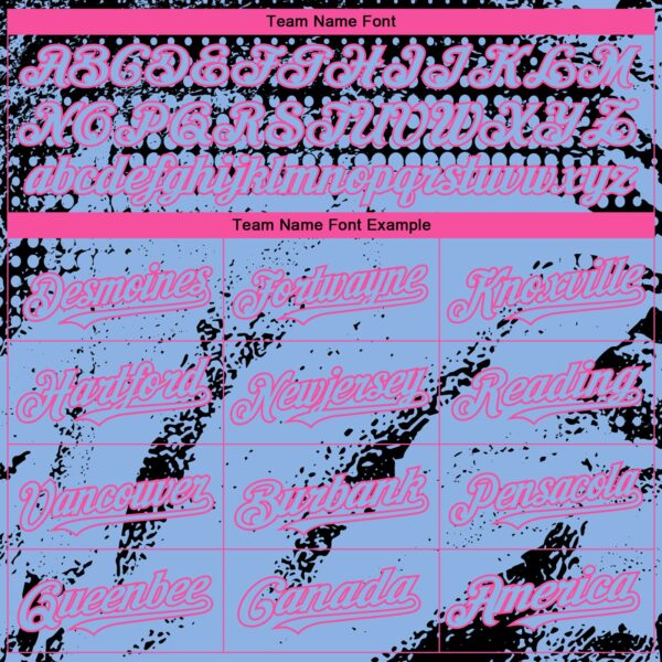 Custom Black Light Blue-Pink Splash Grunge Fragment Authentic Baseball Jersey