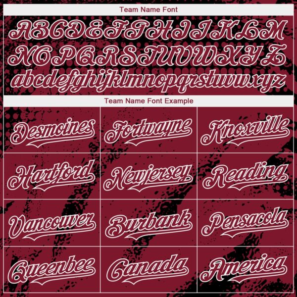 Custom Black Crimson-White Splash Grunge Fragment Authentic Baseball Jersey