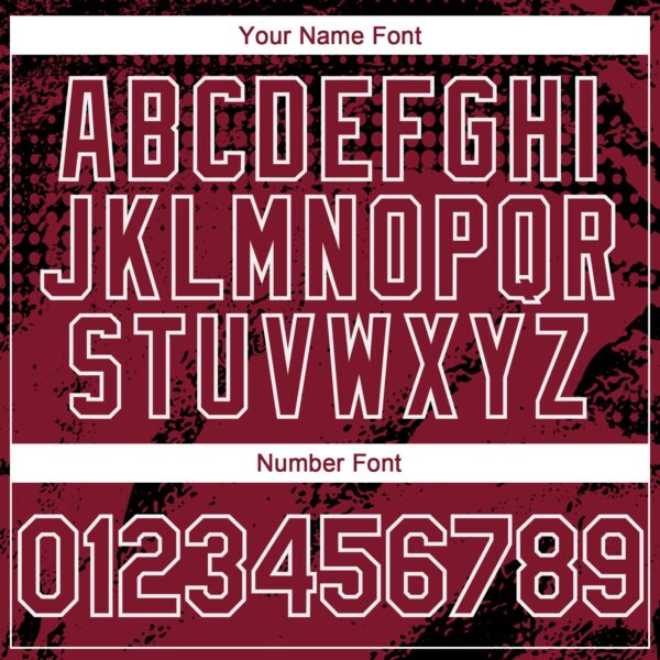 Custom Black Crimson-White Splash Grunge Fragment Authentic Baseball Jersey