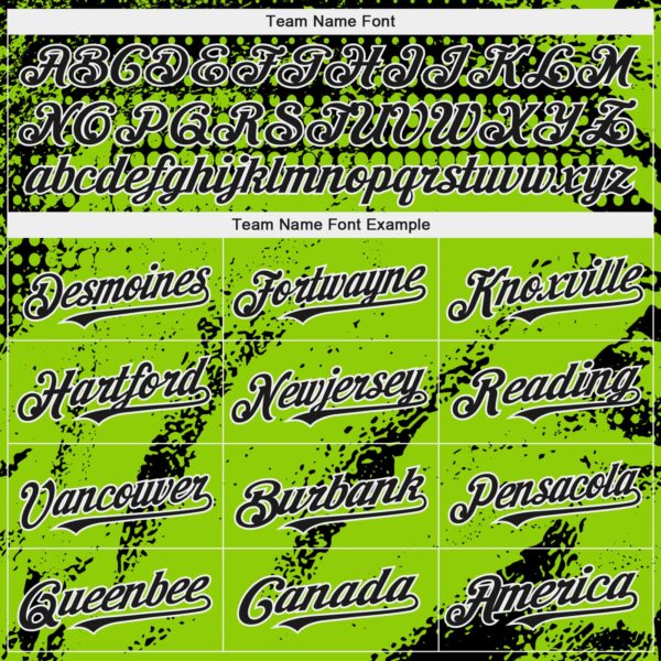 Custom Black Neon Green-White Splash Grunge Fragment Authentic Baseball Jersey