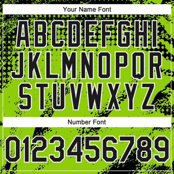 Custom Black Neon Green-White Splash Grunge Fragment Authentic Baseball Jersey