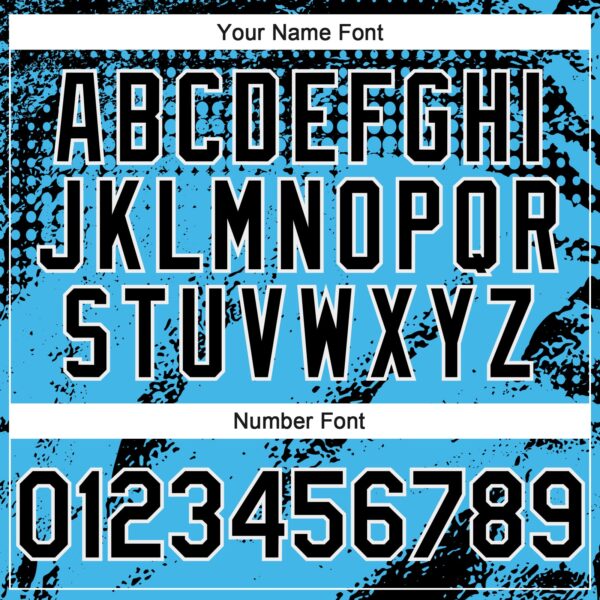 Custom Black Sky Blue-White Splash Grunge Fragment Authentic Baseball Jersey