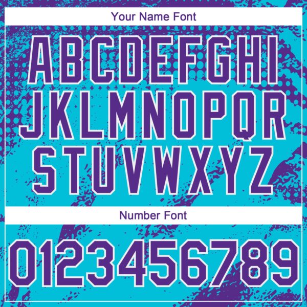 Custom Purple Lakes Blue-White Splash Grunge Fragment Authentic Baseball Jersey