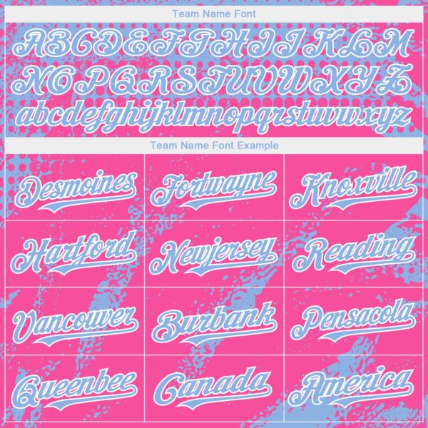 Custom Light Blue Pink-White Splash Grunge Fragment Authentic Baseball Jersey