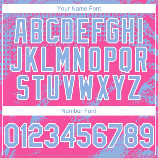 Custom Light Blue Pink-White Splash Grunge Fragment Authentic Baseball Jersey