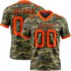 Custom Camo Orange-Black 3D Pattern Salute To Service Authentic Football Jersey