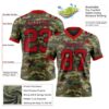 Custom Camo Red-Navy 3D Pattern Salute To Service Authentic Football Jersey