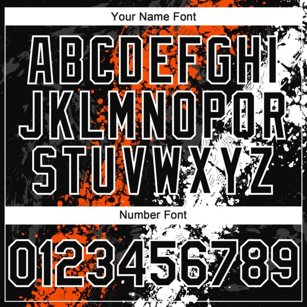 Custom Black Orange-White Splash Authentic Baseball Jersey
