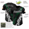 Custom Black Kelly Green-White Splash Authentic Baseball Jersey
