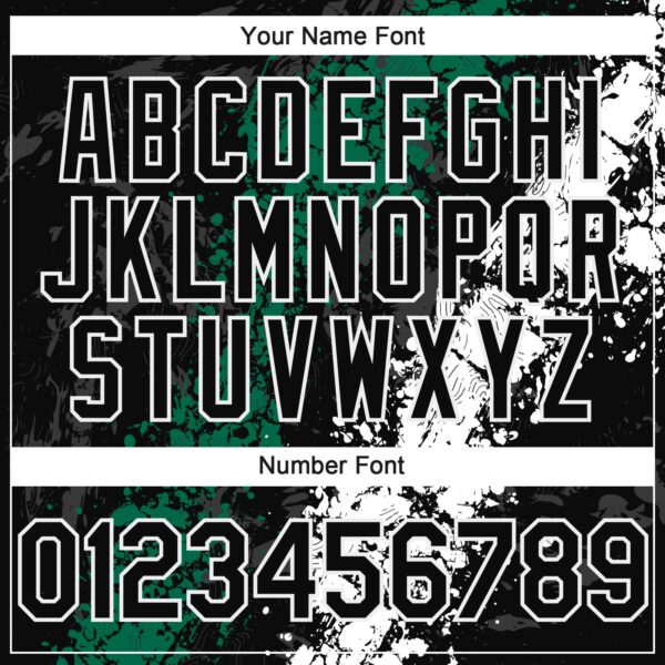 Custom Black Kelly Green-White Splash Authentic Baseball Jersey