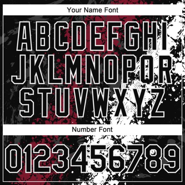 Custom Black Crimson-White Splash Authentic Baseball Jersey