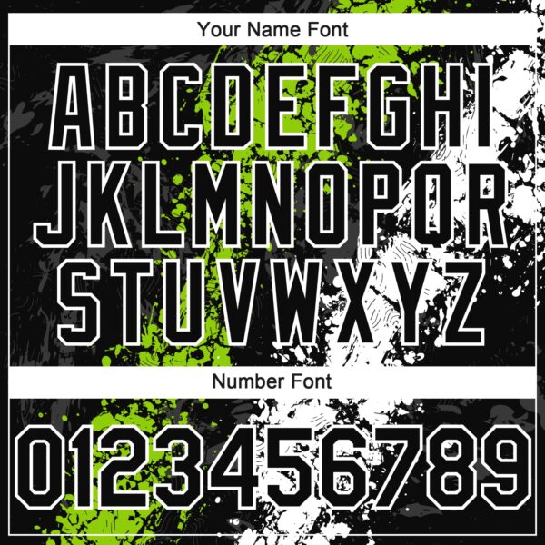 Custom Black Neon Green-White Splash Authentic Baseball Jersey