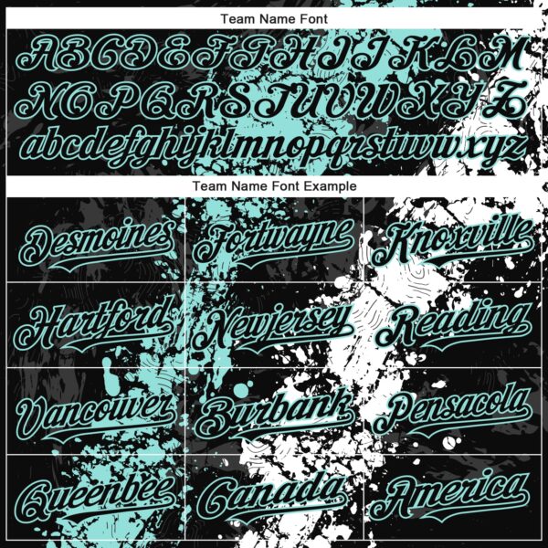 Custom Black Ice Blue-White Splash Authentic Baseball Jersey