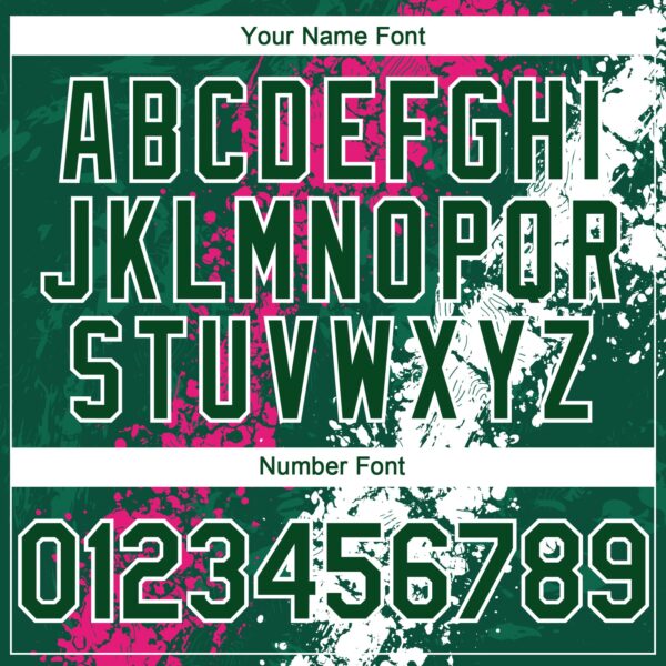 Custom Green Hot Pink-White Splash Authentic Baseball Jersey