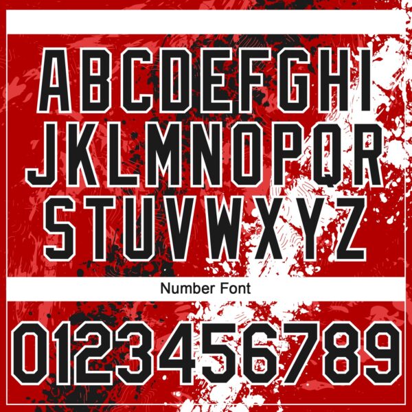 Custom Red Black-White Splash Authentic Baseball Jersey