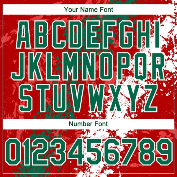 Custom Red Kelly Green-White Splash Authentic Baseball Jersey