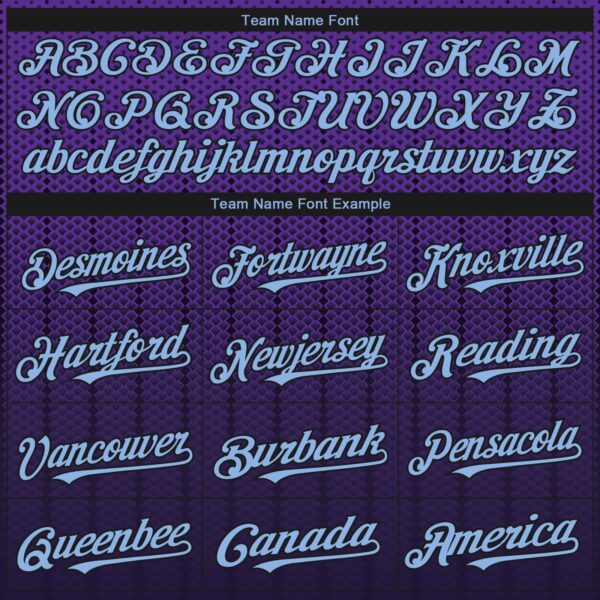 Custom Purple Light Blue-Black 3D Pattern Design Gradient Geometric Shape Authentic Baseball Jersey