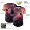 Custom Black Medium Pink 3D Pattern Design Outer Space Solar Authentic Baseball Jersey