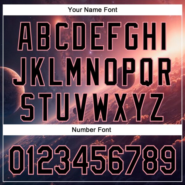 Custom Black Medium Pink 3D Pattern Design Outer Space Solar Authentic Baseball Jersey