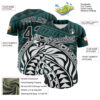Custom Teal Black-White 3D Polynesian Style Islander Authentic Baseball Jersey