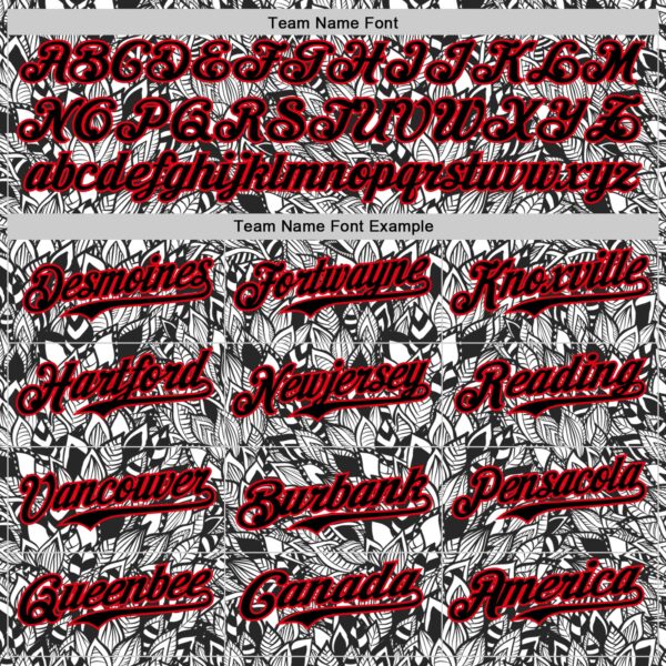 Custom White Black-Fire Red 3D Polynesian Style Islander Authentic Baseball Jersey