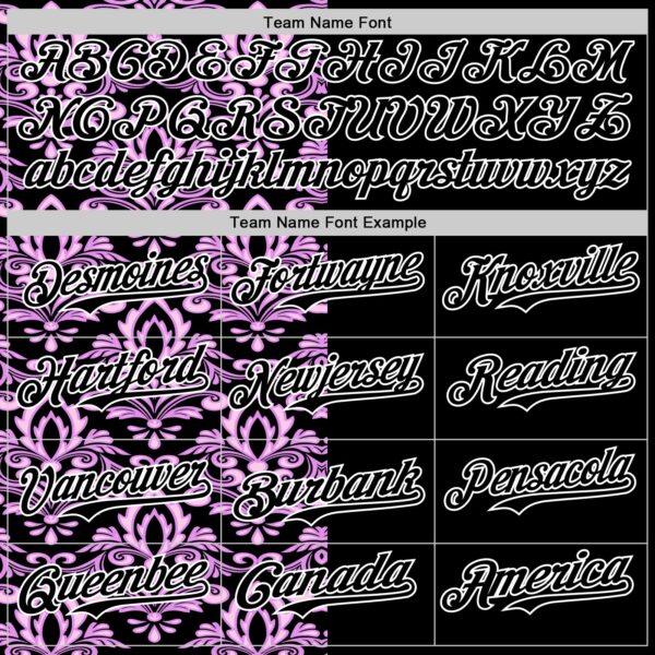 Custom Black Purple-White 3D Polynesian Style Islander Authentic Baseball Jersey