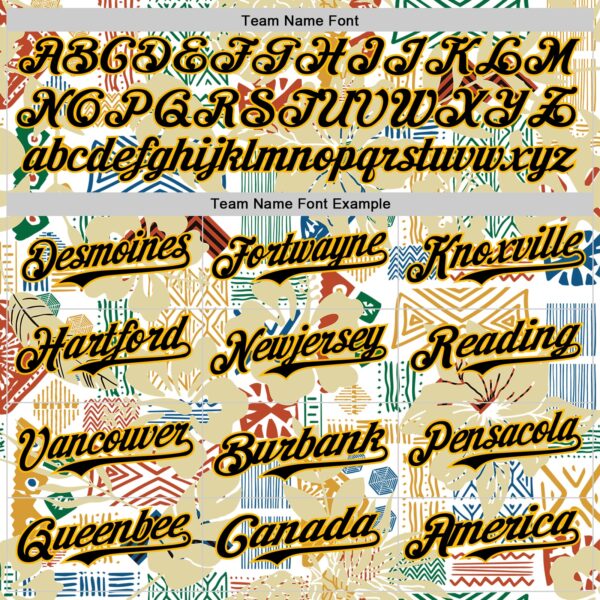 Custom White Black-Gold 3D Polynesian Style Palm Leaves Islander Authentic Baseball Jersey